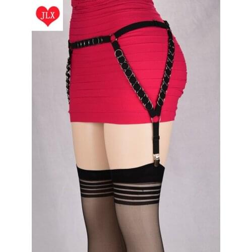 Sexy costume Garters body harness elastic body cage Open Chest Cage Bra Harness Set Sock Garters Thigh halloween Body Harness
