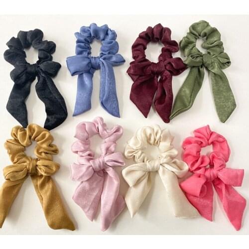 Free shipping women korean style bow headband girls fashion hairbands ladys cute Solid color elastic hair accessories
