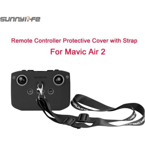 Sunnylife Mavic Mini 2 Silicone Cover with Neck Strap Remote Controller Scratchproof Protector Case for Mavic Air 2 Accessories
