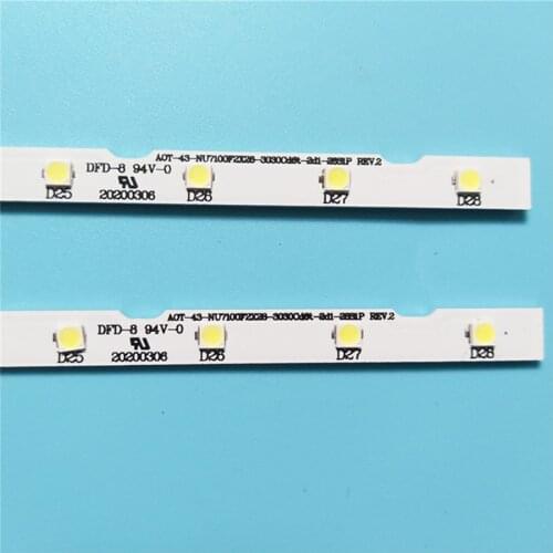 LED Backlight strip 28 lamp for Samsung 43"TV UE43NU7100 AOT_43_NU7100F_2X28_3030C BN44-00947A UE43NU7120 UE43NU7170 BN96-45954A