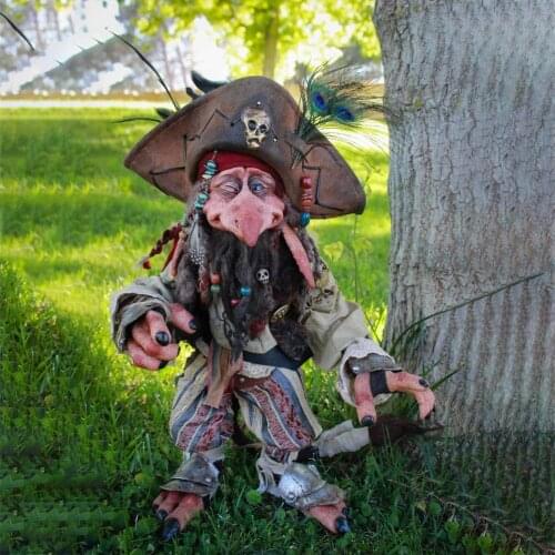 Horrifying Elf Statue Halloween Garden Decoration Lawn Ornament Resin Naughty Decoration Old Man Garden Elves Desk Decor Gift