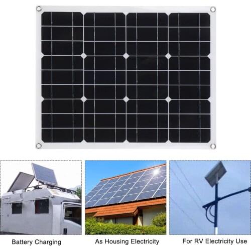 Outdoor Portable Dual Output Solar Power Energy Charging Panel USB Car Charger IP65 Water Resistance 40W