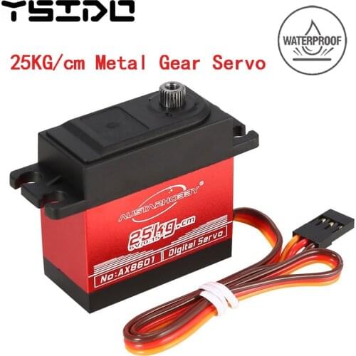 Waterproof Hight Torque 25KG Full Metal Gear Digital Servo For 1/10 1/8 RC Car Boat Robot Crawler Buggy Truck