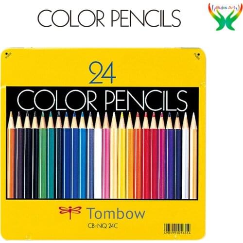 Japanese Tombow 12/24/36 color oil color lead painting students use art supplies sketch writing tools brush iron box 36 sets