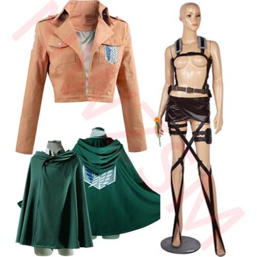 Japanese Hoodie Attack on Titan Cloak Shingeki no Kyojin Scouting Legion Cosplay Costume anime cosplay green Cape mens clothes