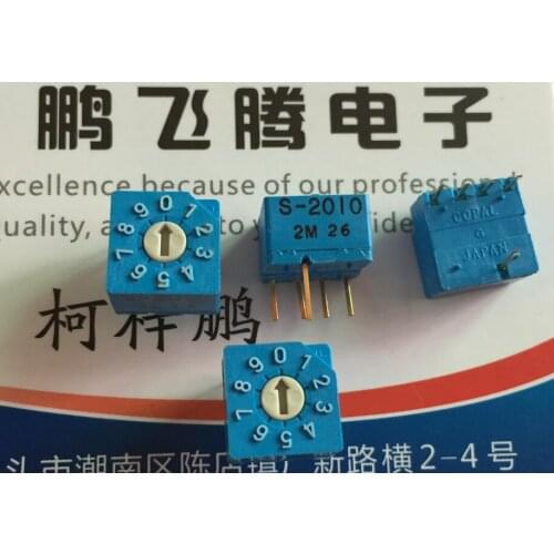 1PCS Imported from Japan COPAL S-2010 0-9/10 bit rotary dial digital encoding switch 4:1 positive code