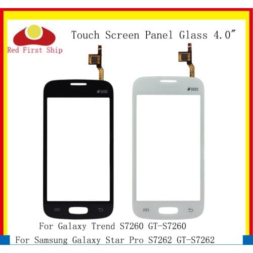 10Pcs/lot For Samsung Galaxy Star Pro S7260 S7262 GT-S7262 Touch Screen Digitizer Panel Sensor S 7260 7262 LCD Glass