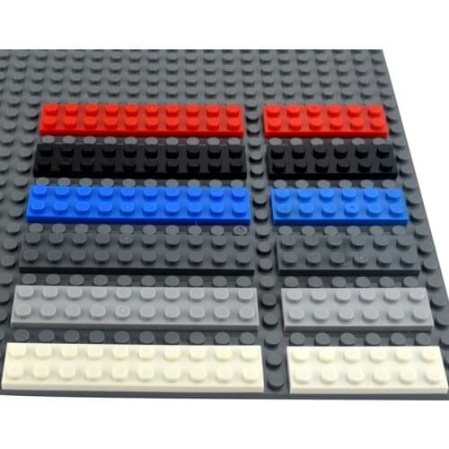 2x6 2x8 2x10 Dots Thin Figures Bricks multiple color Educational Creative Size DIY Bulk Set Building Blocks Classic Toys Parts