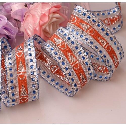 5yard 4cm red and blue ribbon DIY gift wrapping belt in Phnom Penh