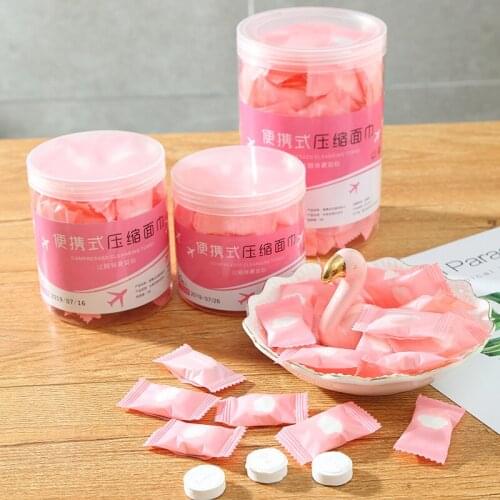 50pcs/lot Mini Portable Face Care Compressed Towel For Outdoor Travel Health Sports Magic Towel M56