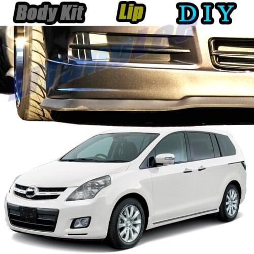 Car Bumper Lip Front Spoiler Skirt Deflector For Mazda 8 Mazda8 MPV LW LY Tune Car Modified Body Kit VIP Hella Flush Lips
