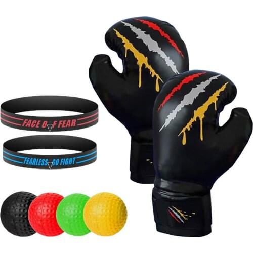 Boxing Reflex Speed Punch Ball Gym Boxing Training Set With Headbands Boxing Gloves For Fitness Muay Boxing Accessories