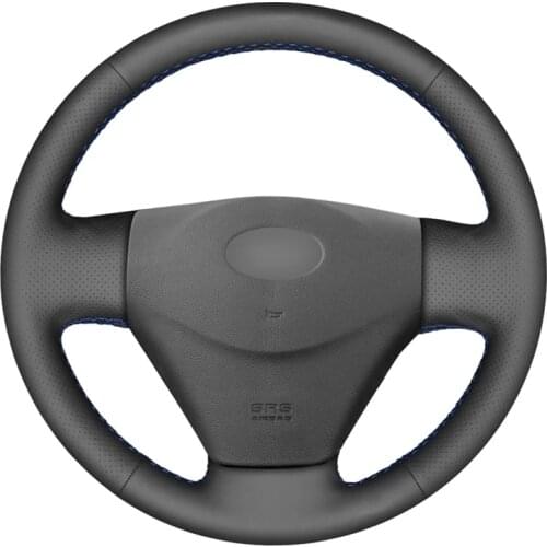 Black Artificial Leather No-slip Car Steering Wheel Cover for Kia Rio Rio5 Hyundai Getz Accent 2006 2007 2008 2009-2010