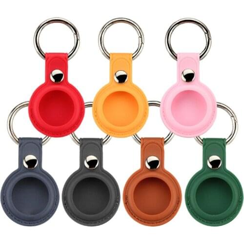 For Apple AirTags Cases Colorful Protective Cover PU Leather Case Location Tracker Protector Sleeve for Airtags Protect