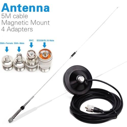 NAGOYA NL-770R Dual Band VHF/UHF 144/430MHz 3.0/5.5 dBi High Gain Amateur Car Radio Mobile/Station Antenna Optional adapter