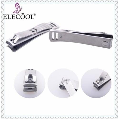ELECOOL Stainless Steel Nail Cuticle Nipper Clipper Fingernail Toenail U-shaped Scissor Plier Dead Skin Remove Trimming Tool
