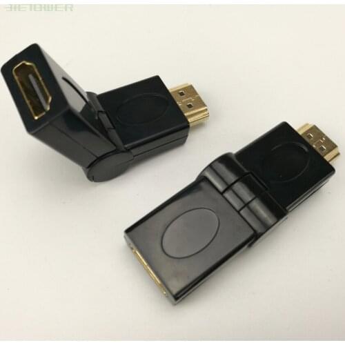 HDMI Male To HDMI Female 180 Degree Adapter HDMI Connection HDTV 100pcs