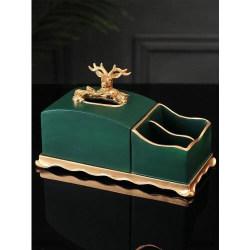 Creative Resin Tissue Storage Box Decoration Table Toilet Roll Holder Decorative Napkin Box Boite Rangement Home Decoration