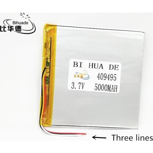 Li-Po 3 line 3.7V,5000mAH 409495 (polymer lithium ion battery) Li-ion battery for tablet pc 7 inch 8 inch 9inch