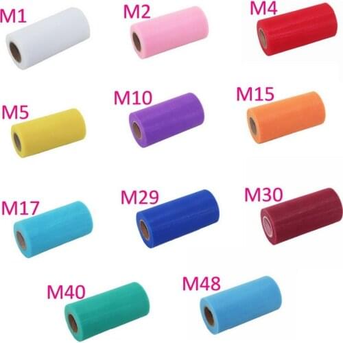 Polyester tulle roll spool 6 inches 25 yards roll tutu fabric party wedding decoration material