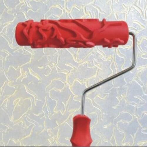 7" DIY Patterned Paint Embossing Roller Rubber Roller Decorative Art Roller Texture Roller for Rexture Paint, Diatom Mud