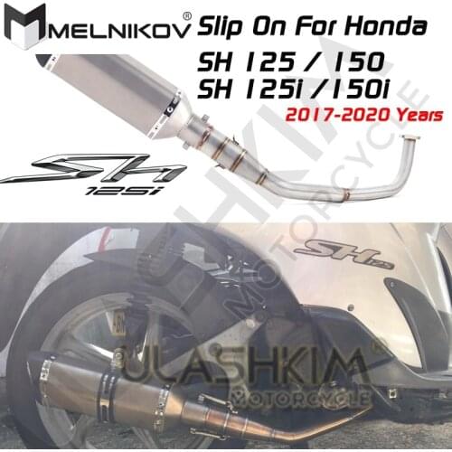 SH150 SH 125 150I Motorcycle Exhaust Full System Slip On Middle Link Pipe For Honda SH125 SH150i SH125i Exhaust 2017- 2020