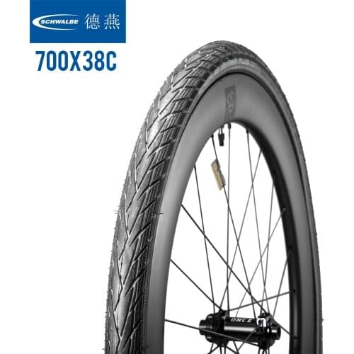 Schwalbe 700x38C Bicycle Tire Anti puncture Electric bicycle tire 50-85 PSI With Reflective Strip Weight 830g