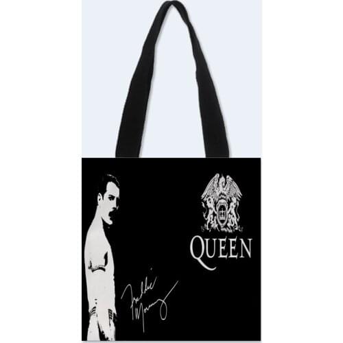 Custom Freddie Mercury printing shoulder bag canvas tote bag shopping travel bags book handbag Two sides printed custom logo