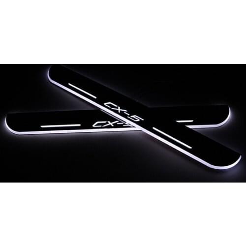 SNCN LED Car Scuff Plate Trim Pedal Door Sill Pathway Moving Welcome Light For Mazda CX-5 CX5 2017 2018 Accessories Acrylic