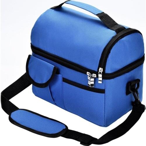 Oxford Cloth 8L Insulated Lunch Cooler Bag Kids Women Men Thermal Box Keep Fresh Food Storage Picnic Bags For Shoulder Handbag