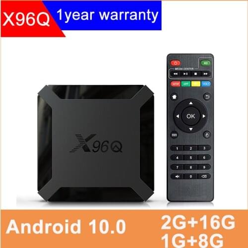 X96q Android tv box iptv box x96 q 1G 8G 2G 16G Allwinner H313 smart ip tv Android 10.0 Europe set top box