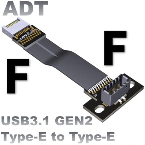 USB3.1 extension cable with screw hole type-e revolution type-e female interface motherboard front and rear chassis