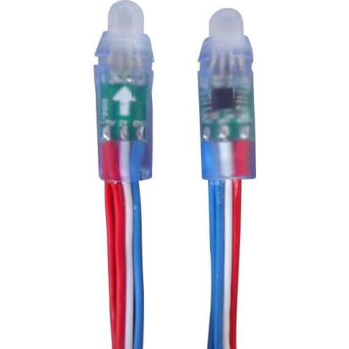 100X High quality 12mm DC5V input WS2811 RGB dream coler LED digital pixel full color RGB led string light free shipping