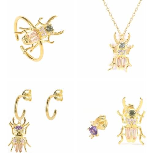 AIDE Earrings 2021 Trend Pendientes Plata 925 Beetle Series Drop Earrings Piercing Aretes Woman Jewelry Bijoux Femme Серьги