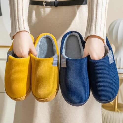 Winter Warm Slippers for Women Men Indoor Home Soft Furry Slides 2021 Fashion Couple Bedroom Male Female Slipper Shoes