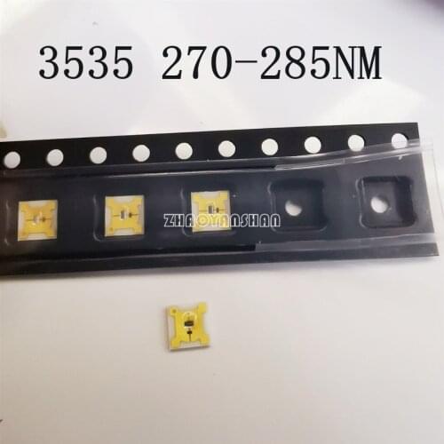 2pcs X UV LED Diode 275nm UVC LED SMD 3535 270nm 285nm Chip Ultra Violet light beads UV led diode deep uv for lamp