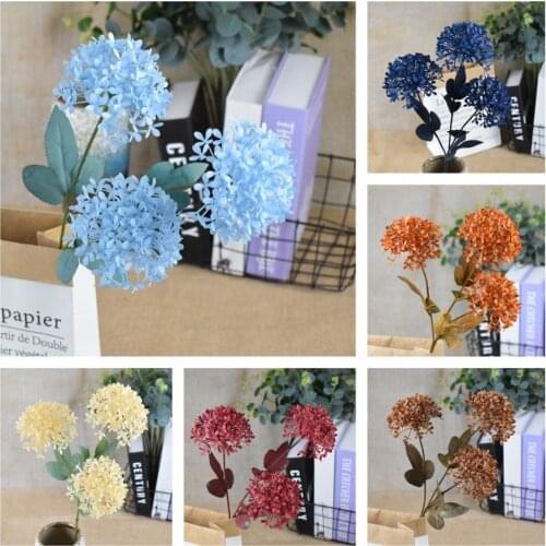 5Pcs Durable Simulation Ball Shape Flowers Ornamental False Bouquets Premium Plastic Flowers Nice-looking for Home