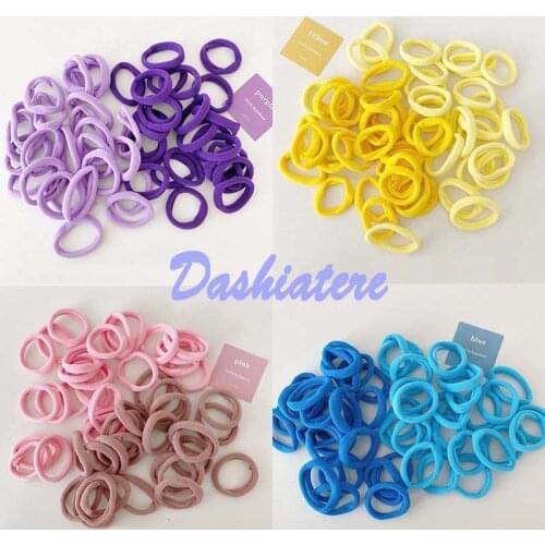50PCS Various Colors Hair Bands for Kids Girls Women Stretchy Ropes Elastic Headband Hairband Ponytail Holder Hair Scrunchies