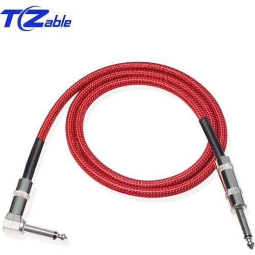 6.35mm Audio Cable 6.35 Guitar Wire Noise Reduction Frequency Line Bass Electric Guitar Speaker Cable Instrument Accessories