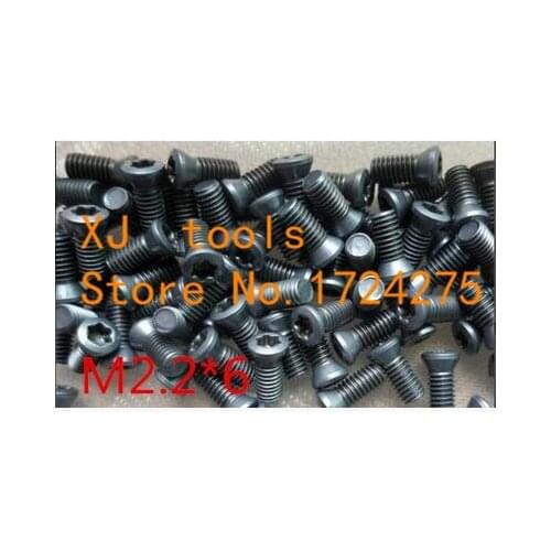 Free Shipping 50pcs M2.2 x 6mm Insert Torx Screw for Replaces Carbide Inserts CNC Lathe Tool