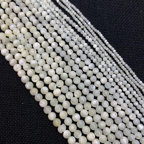 Natural Sea Shell Beads 8-12mm Mother-of-pearl Beads for DIY Jewelry Making Necklace, Bracelet, Earring Accessories