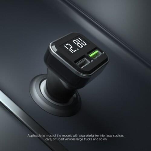 Quick Charge 3.0 Dual USB Car Charger LED Voltage Current Display for iphone HTC