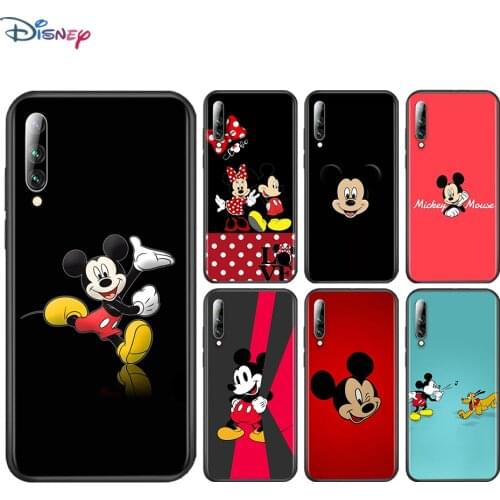 Disney Cute Mickey Mouse For Samsung Galaxy A90 A80 A70 S A60 A50S A30 S A40 S A2 A20E A20 S A10S A10 E Black Phone Case