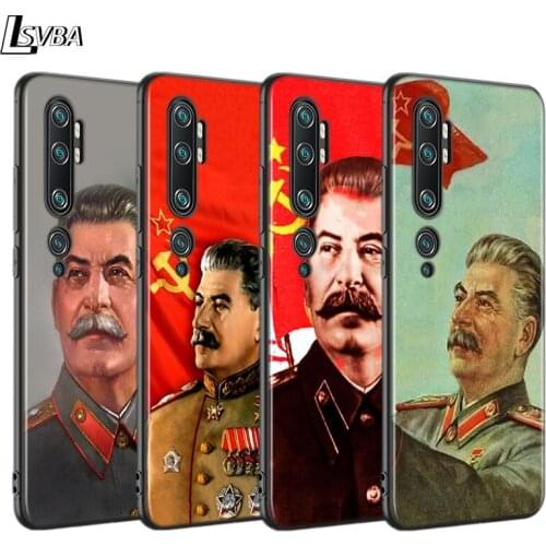 Black Case Shell Stalin Soviet Union for Xiaomi Mi NOTE 10 9 8 Lite 9T SE A1 A2 A3 CC9 SE Lite Mix 3 F1 Phone Cover