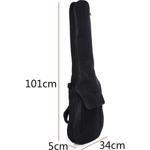 Black Double Straps Electric Guitar Gig Bag Soft Case Double Shoulder Straps Padded Guitar Waterproof Backpack Instrument Bags