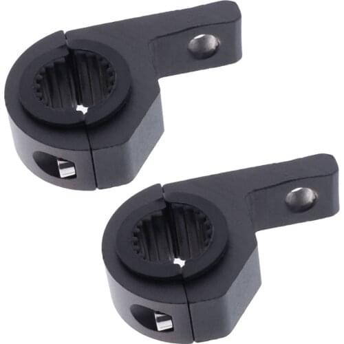 2pcs LED Light Bar Mounting Bracket Kit Aluminum Horizontal Bars Tube Clamp Roof Roll Cage Holder, 1.18 inch 30mm, Black
