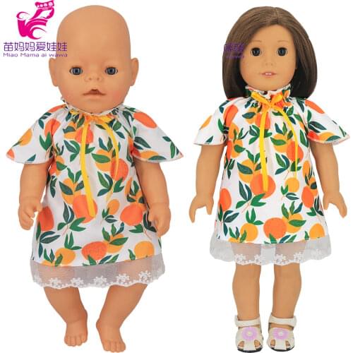 Reborn Baby Doll Floral Skirt 18 Inch Girl Dolls Dress for Children Girl Birthday Gifts