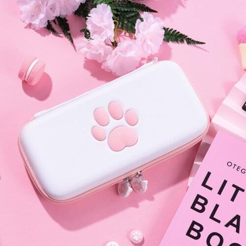 Cute Cat Paw Storage Bag for Switch Lite Console Protective Carrying Case for Lite Game Accessories