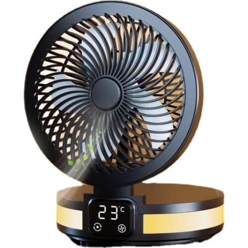 Mini Fan Mute Folding Desktop Fan Led Night Light Multifunctional Portable Desktop APP Touch Air Circulation Fan Portable Ac