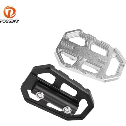 POSSBAY A Pair Motorcycle Pedals Black Silver Wide Foot Rests for BMW R1200GS G310GS S1000XR R 1200 G 310 GS S 1000 XR 2013-2019